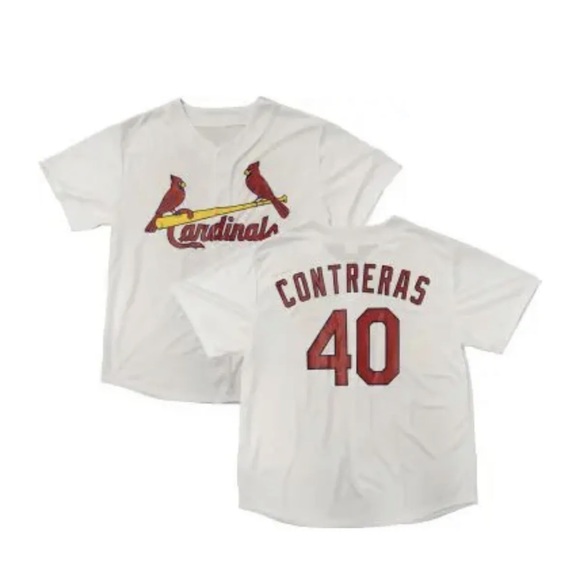 ST. LOUIS CARDINALS WILLSON CONTRERAS HOME WHITE JERSEY 8/5/23 SGA In Hand - Picture 1 of 2